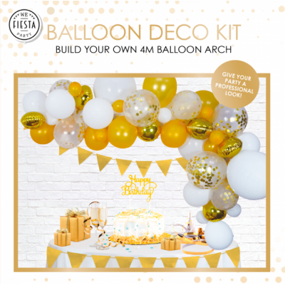 Ballon Deco Halvbue Kit Guld 4 m